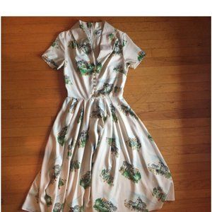 Hell Bunny Safari Zebra Novelty Print Dress